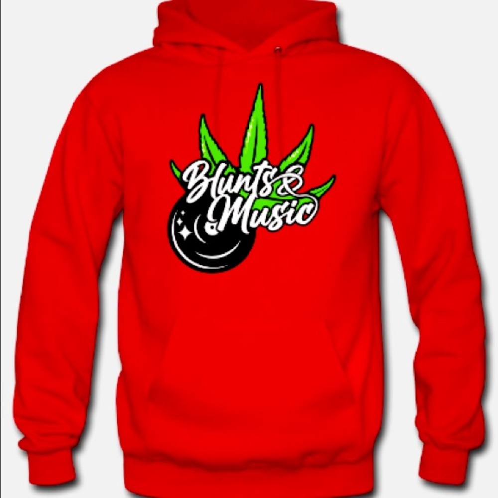 Red BLUNTS&MUSIC Hoodie